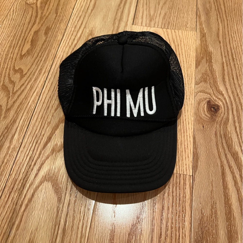 Black Phi Mu Trucker Hat